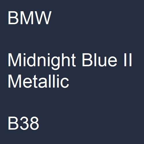 BMW, Midnight Blue II Metallic, B38.